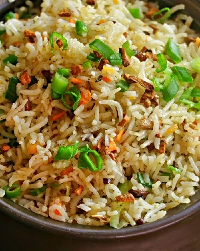 chicken burnt garlic rice