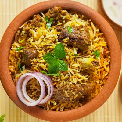 Mutton Biryani With Raita (Mixed Mutton)